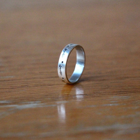 Jewelry - Sterling Silver Folk Hand-Stamped Ring